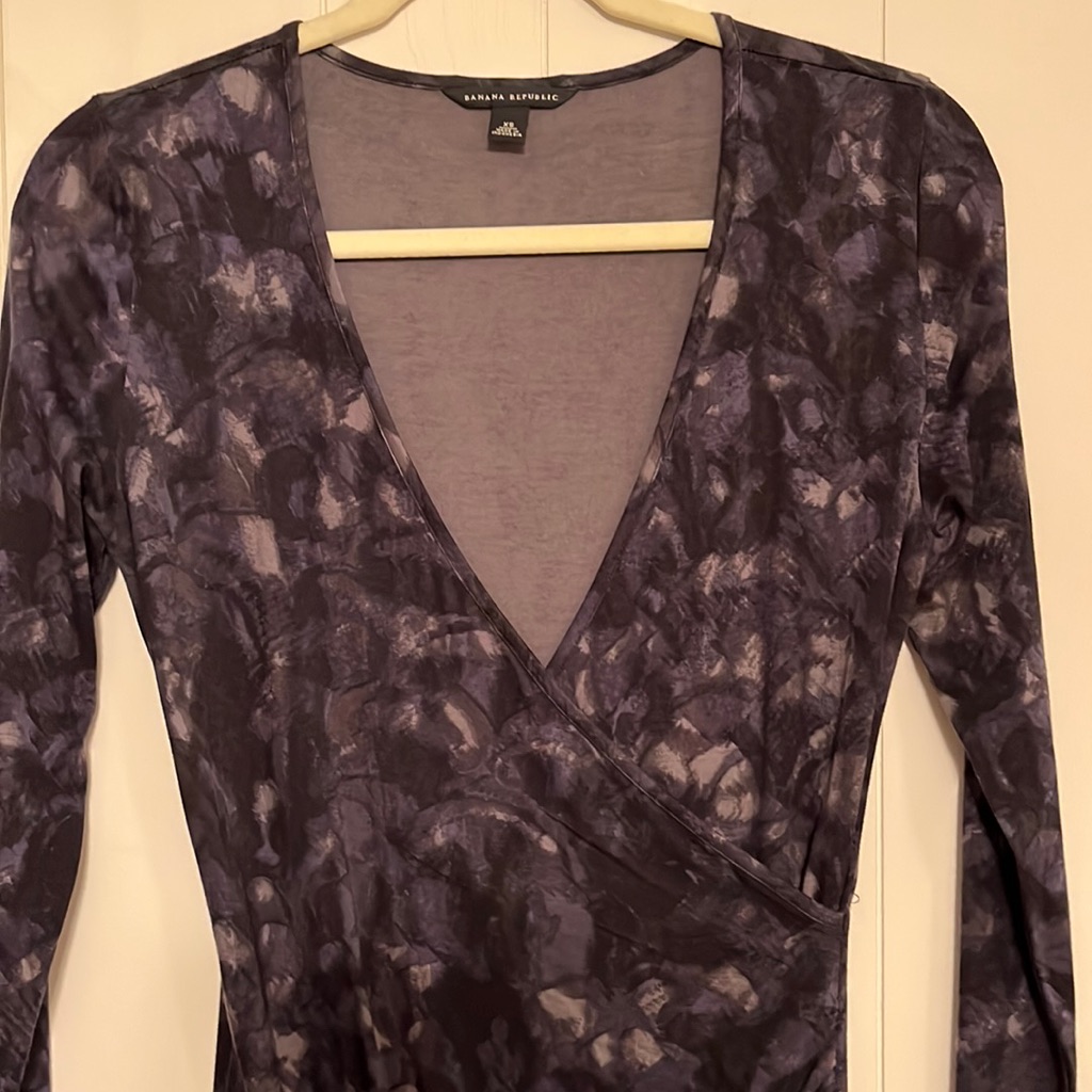 Xs Banana Republic Dress Black, Grayish Blue